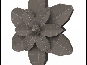 round rosette plaster molding decoration 3D Model