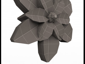 round rosette plaster molding decoration 3D 模型