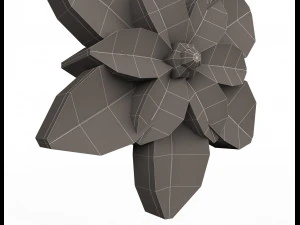 round rosette plaster molding decoration 3D Model