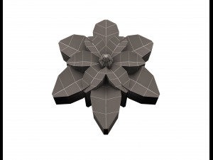 round rosette plaster molding decoration 3D 模型