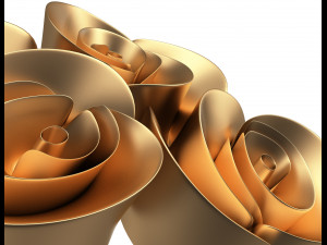 rose plaster molding decoration cnc 3D Model