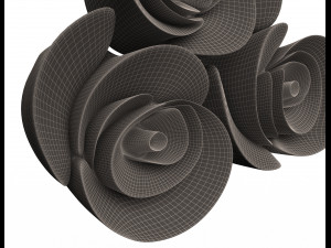 rose plaster molding decoration cnc 3D Model