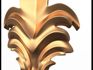 leave ornament plaster molding decoration cnc 3D Модель