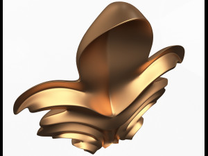 leave ornament plaster molding decoration cnc 3D Модель