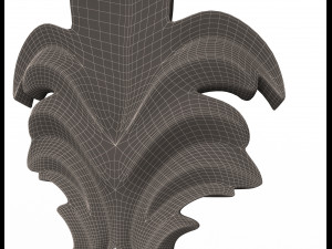 leave ornament plaster molding decoration cnc 3D Модель