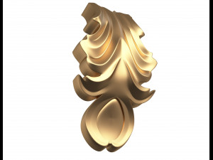 leave ornament plaster molding decoration cnc 2 3D Model