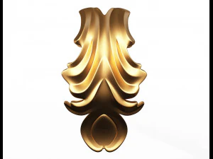 leave ornament plaster molding decoration cnc 2 3D Model