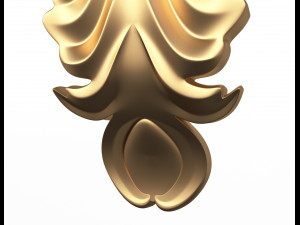 leave ornament plaster molding decoration cnc 2 Model 3D