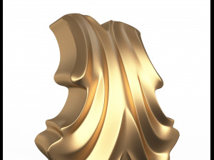 leave ornament plaster molding decoration cnc 2 Model 3D