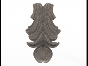 leave ornament plaster molding decoration cnc 2 Model 3D
