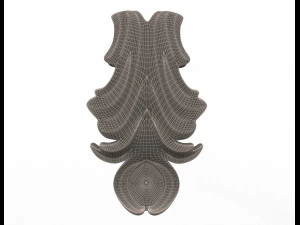 leave ornament plaster molding decoration cnc 2 3D Model