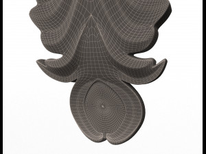 leave ornament plaster molding decoration cnc 2 Model 3D
