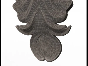 leave ornament plaster molding decoration cnc 2 3D Model