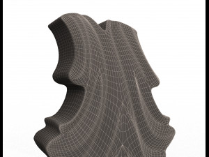 leave ornament plaster molding decoration cnc 2 Model 3D