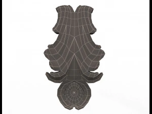 leave ornament plaster molding decoration cnc 2 3D Model