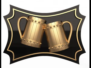 맥주 석고 성형 장식 CNC 3D 모델