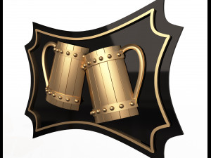 beer plaster molding decoration cnc 3D Модель