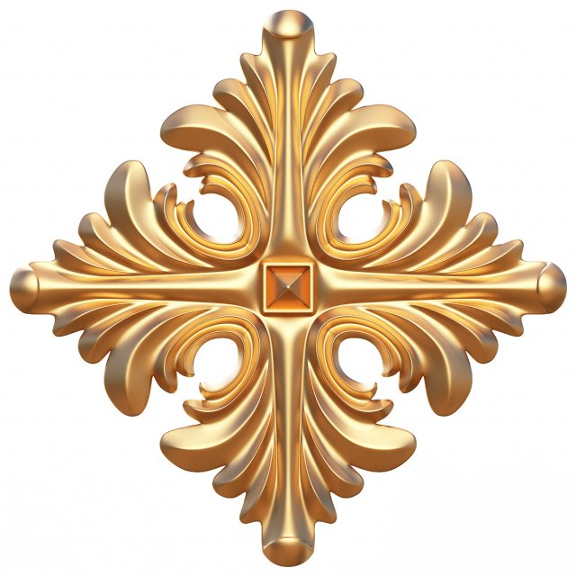 rosette ornament decoration cnc 3D Model .c4d .max .obj .3ds .fbx .stl .blend 