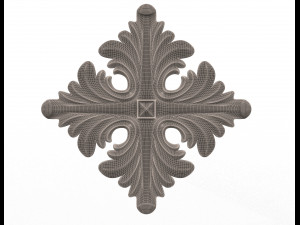 rosette ornament decoration cnc 3D Model