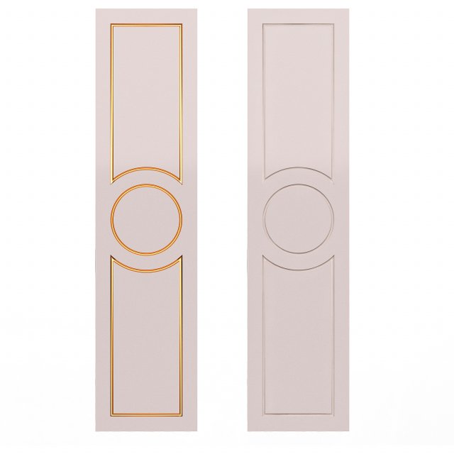 wardrobe door classic 1 3D Model .c4d .max .obj .3ds .fbx .stl .blend 