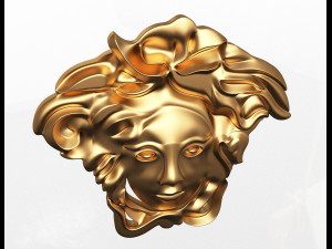 medusa pendant versace logo Modelo 3D