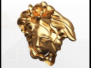 medusa pendant versace logo Modelo 3D