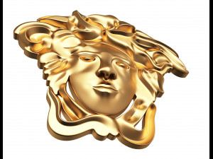 medusa pendant versace logo Modelo 3D