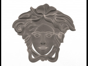 medusa pendant versace logo Modelo 3D