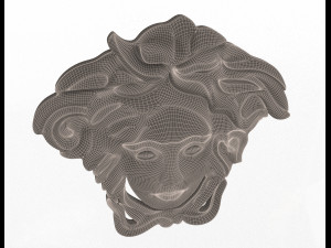 medusa pendant versace logo Modelo 3D