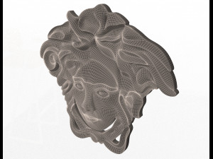 medusa pendant versace logo Modelo 3D