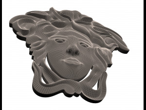 medusa pendant versace logo Modelo 3D