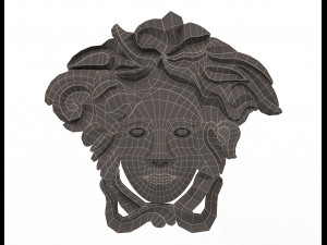 medusa pendant versace logo Modelo 3D