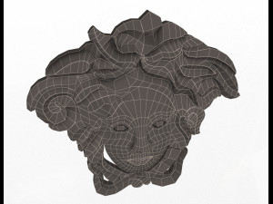medusa pendant versace logo Modelo 3D