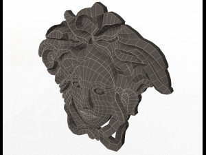 medusa pendant versace logo Modelo 3D