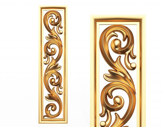 3d carved decorative panel 3D मॉडल .c4d .max .obj .3ds .fbx .stl .blend 