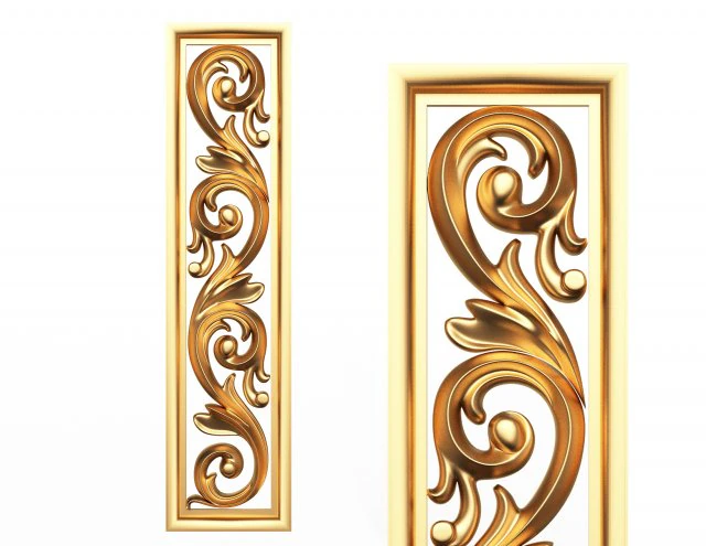 3d carved decorative panel 3D Model .c4d .max .obj .3ds .fbx .stl .blend