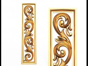3d carved decorative panel 3D Model