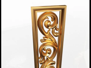 3d carved decorative panel 3D Model
