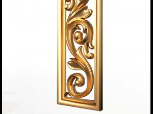 3d carved decorative panel 3D Model