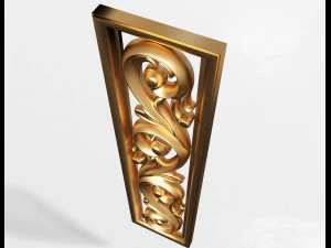 3d carved decorative panel 3D Model