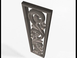 3d carved decorative panel 3D Model