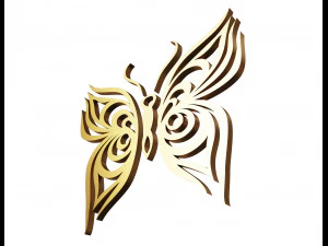 butterfly frame decoration 3D Model
