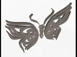 butterfly frame decoration 3D Model