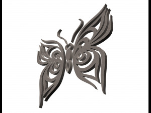 butterfly frame decoration 3D Модель