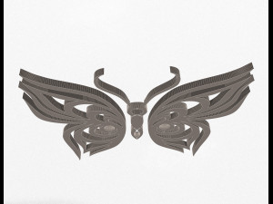 butterfly frame decoration 3D Модель