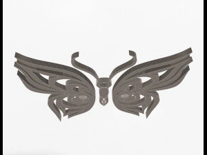 butterfly frame decoration 3D Model