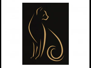 прикраса рамки кота 3D Модель