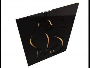 cat frame decoration 3D Model
