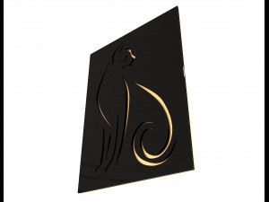 cat frame decoration 3D Model