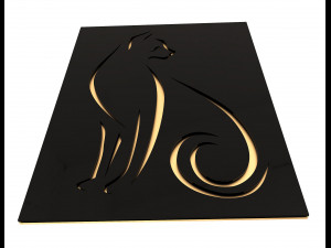 cat frame decoration 3D Model